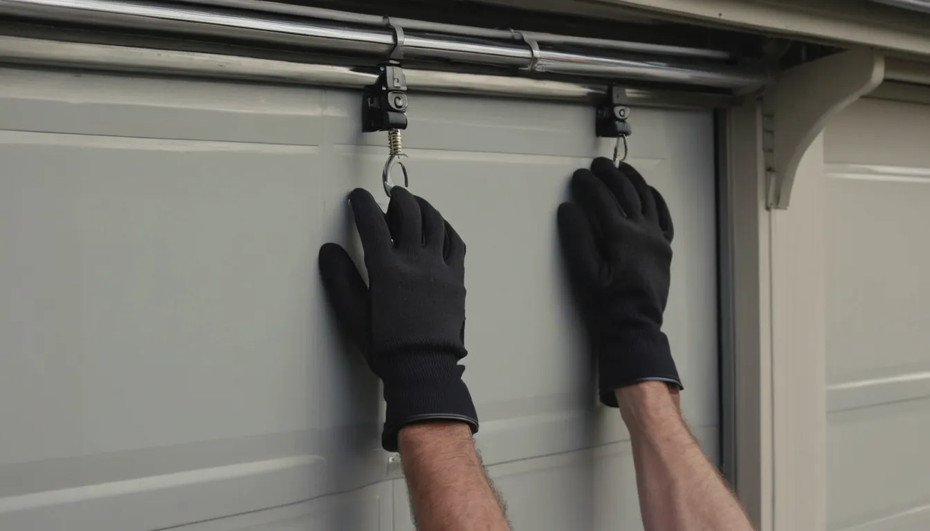 A provider checking a garage door spring in the Minnetonka area